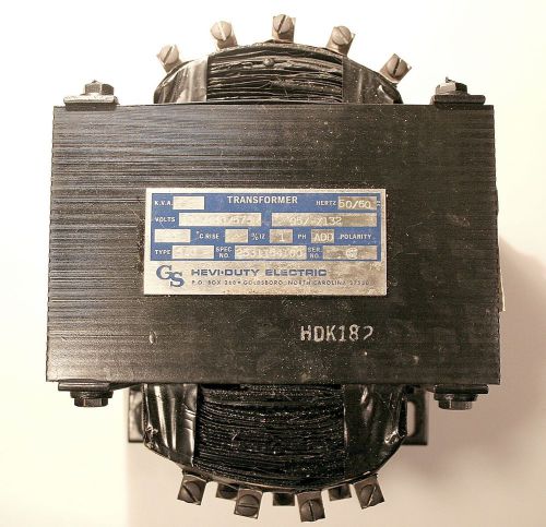 G-S HEVI-DUTY INDUSTRIALCONTROL TRANSFORMER No.2531154T00 -1.0 KVA-Type SZO