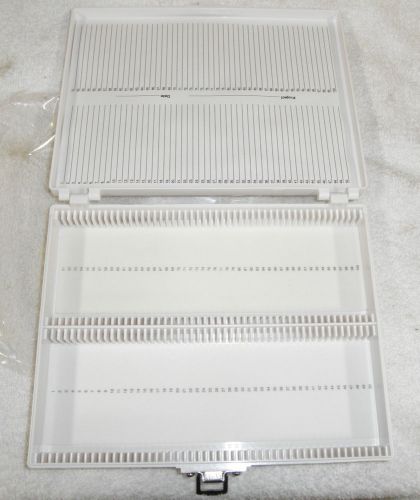 Microscope slide box case 100-place fisher scientific 03-448-5 6640-00-408-9915 for sale