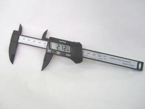 NEW LCD 6&#034; 150mm Carbon Fiber Composite Vernier Digital Electronic Caliper Ruler