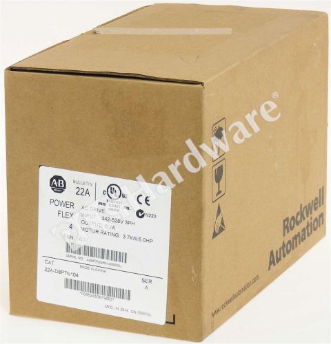 New Sealed Allen Bradley 22A-D8P7N104 /A 2014 PowerFlex 4 AC Drive 480V 8.7A 5HP