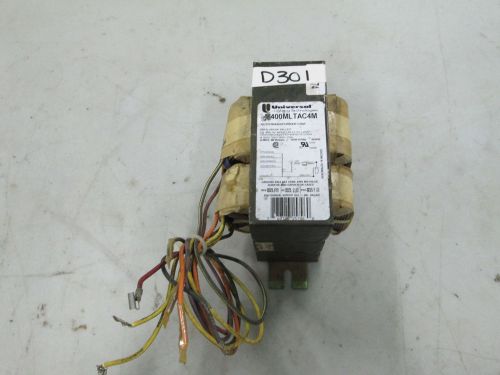 Universal autotransformer cwa metal halide ballast #m400mltac4m 60 hz (used) for sale