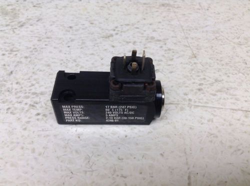 Norgren 4346-01 pneumatic pressure switch 240 v ac/dc 30-150 psig 434601 for sale