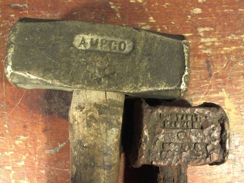 Vintage ampco  h-14  bronze hammer lot of 2 non-sparking non-magnetic brass for sale