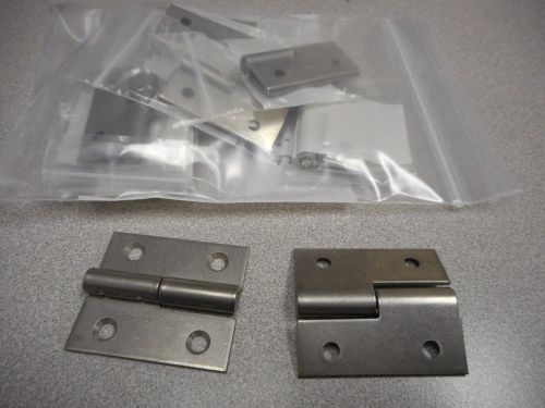 2IN HINGE, DETACHABLE,SS RT &amp; LT SIDE 2IN X 9/16IN,1IN HINGE PIN (LOT OF 10)