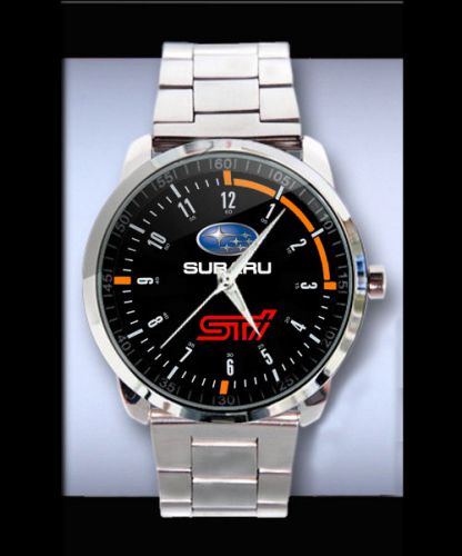 Subaru Impreza 5dr man sti Sportcar Logo On Sport Metal Watch