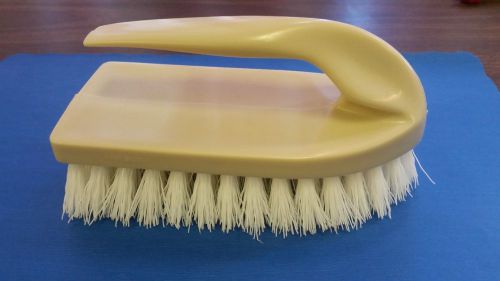 IRON HANDLE CARLISLE 6&#034; BATHROOM SCRUB BRUSH HEAVY DUTY CLEANING TAN USA MADE