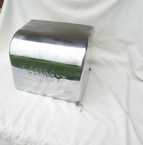 Industrial Mid Century Westroll Chrome Turn Crank Roll Paper Towel Dispensers