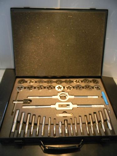 Interstate 1/4&#034; - 3/4&#034; 41pc tap &amp; die set npt unc unf thread standards 63328470 for sale