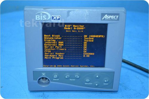 Aspect medical a-2000 185-0070 bispectral index (bis) patient monitor @ (125786) for sale