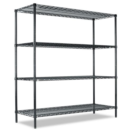 4-Shelf All-Purpose Green Wire Shelving Starter Kit - 48&#034; x 18&#034; x 72&#034; AB533477