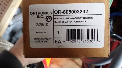 Ortronics or-805003202 8 port t-1 interface block new for sale