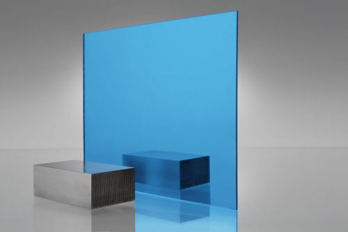 5 sheets 1/8&#034; blue mirrored acrylic plexiglass 12&#034; x  12&#034; for sale