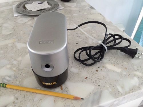 Nostalgic X-ACTO Silver Electric Pencil Sharpener Model 1924X Tested &amp; Works!!!!