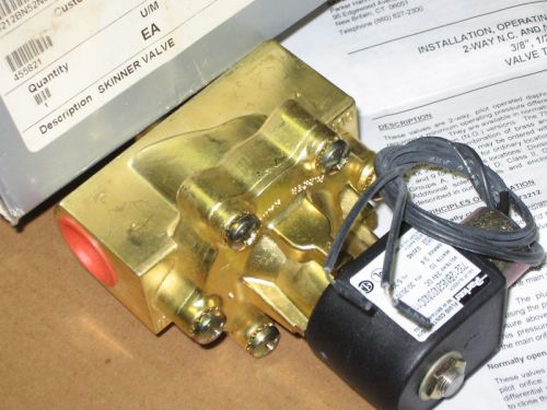 Parker 3/4&#034; 73212 Brass 24v dc Pilot Op N/C Valve