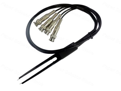 LCR Meter Test Leads / SMT SMD Component Tweezer Clip Cable / Kelvin Probe 4 BNC