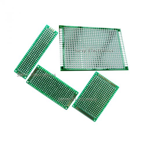 4 pcs Double Side Prototype PCB Breadboard 2x8 4x6 3x7 6x8cm Tinned Universal Br