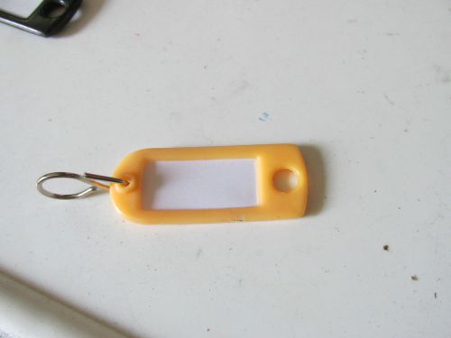 36 pieces yello key tags with s hooks &amp; plastic covering white paper for sale