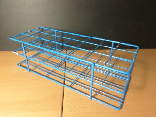 Blue epoxy-coated 24-position 30mm test tube rack for 50ml centrifuge tubes for sale