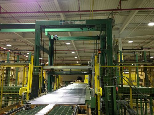 MULLER OCTOPUS STRETCH WRAP MACHINE WITH 48&#034; CONVEYOR ALLEN BRADLEY CONTROLS