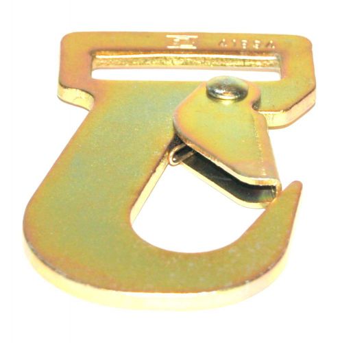 Heavy Duty 5000LB Capacity Yellow Zinc Plated Metal Flat Tow Strap Snap Hook