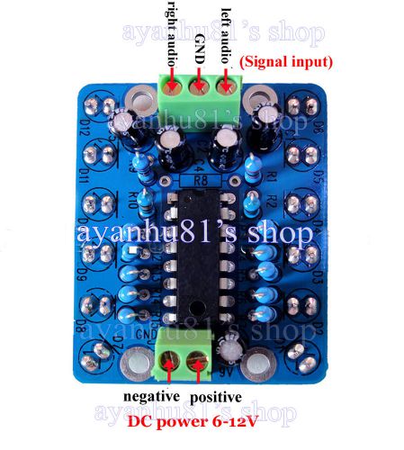 Ta7666p double 5-bit audio level indicator / spectrum display / vu meter 12-led for sale