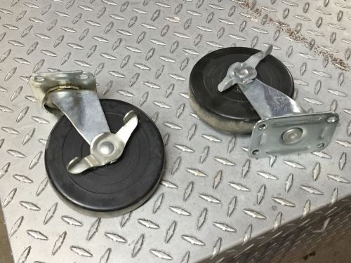 Heavy duty 5 inch swivel and locking caster wheels(2) for sale