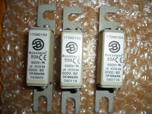 SET OF 3  brand new BUSSMANN FUSES 170M0164 50A 660V