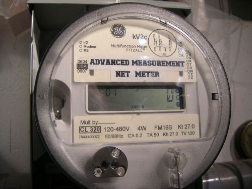 GE KV2C WATTHOUR ADVANCED MEASUREMENT NET METER 3 PHASE FM16S SOLAR LIST E