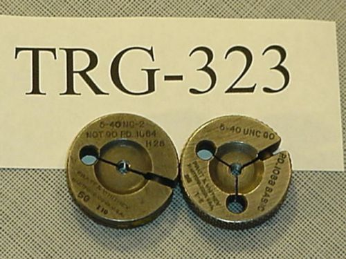 Thread Ring Gage Set 5-40 NC GO &amp; NOGO TRG-323