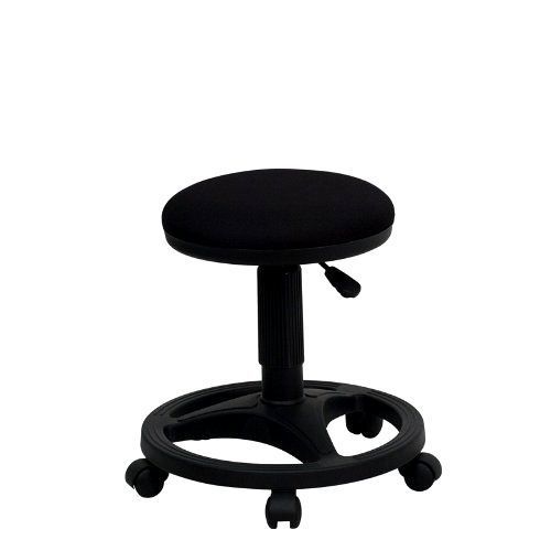 Flash Furniture WL-905DG-GG Black Ergonomic Adjustable Stool with Foot Ring NEW