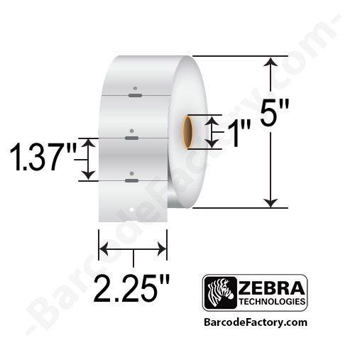 Zebra hang tags for quickbooks pos 2.25&#034; x 1.37&#034; 10010054 4 rolls for sale
