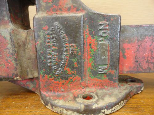Vintage fine working columbian model 504m 4&#034; jaw vise opens to 6&#034; heavy duty