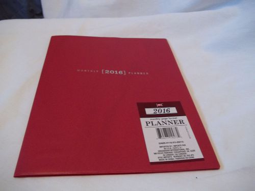 Calendar Monthly Planner 2016 Vinyl Cover Red