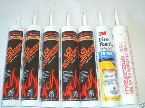 lot of 7 Metacaulk 3M LCI Intumescent Sealant Fire Rated Wood Concrete Masonry