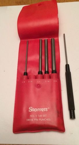 STARRETT No. S 248 - Drive Pin Punches (1/8&#034; x2,1/4&#034;,5/16&#034;,3/8”) Missing 3/16&#034;