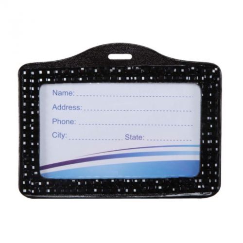 Black Horizontal Business Card Holder 001