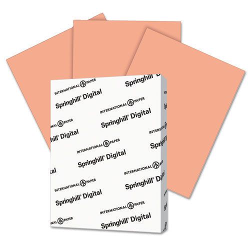 Digital Index Color Card Stock, 110 lb, 8 1/2 x 11, Salmon, 250 Sheets/Pack