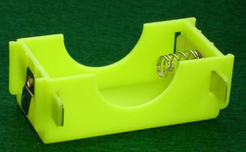 4 Interlocking Plastic D-Cell Battery Holders Yellow