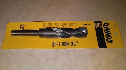 DeWALT DW1627 7/8&#034; Reduced Shank Black Oxide Drill Bit - 1/2&#034; Shank