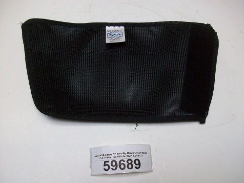 NSA Safety 7&#034; Two-Ply Black Nylon Mesh Cut Protection Wristlet Cuff S01MC7I NNB