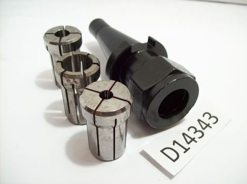 Da180 nmtb 30 quick change collet chuck w/ three free da 180 collets lot d14343 for sale