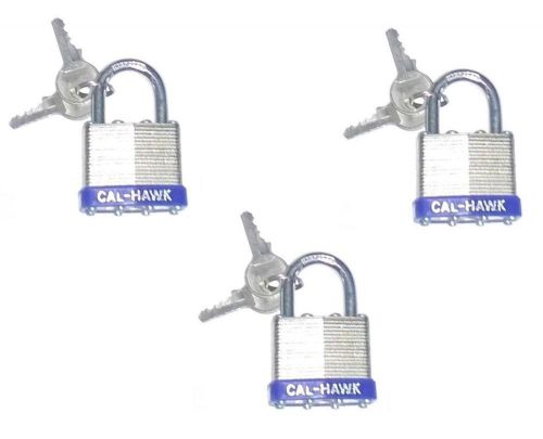 3 PC 40mm Laminated Padlock 1-1/2&#034; Pad Lock Security