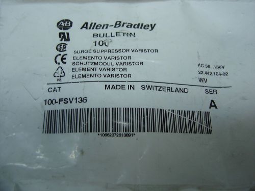 ALLEN BRADLEY 1100-FSV136 SURGE SUPPRESSOR VARISTOR SERIES A NIB