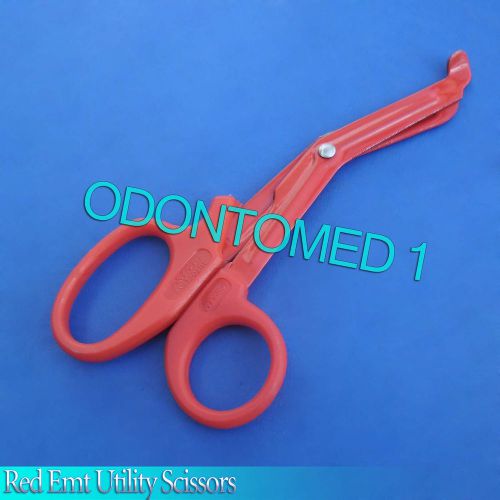 RED HANDLE RED BLADE TACTICAL MEDICAL SHEARS EMT SCISSORS 5.5&#039;&#039; MEDIC AID TOOL