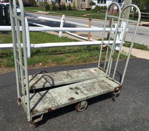 (2) USED HEAVY DUTY U-BOAT PLATFORM HAND TRUCK CART DOLLY METAL