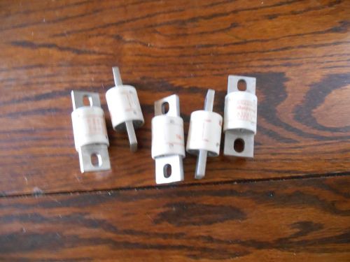 5 NEW GOULD SHAWMUT A13X100-4 FUSES 100A 130V A13X1004