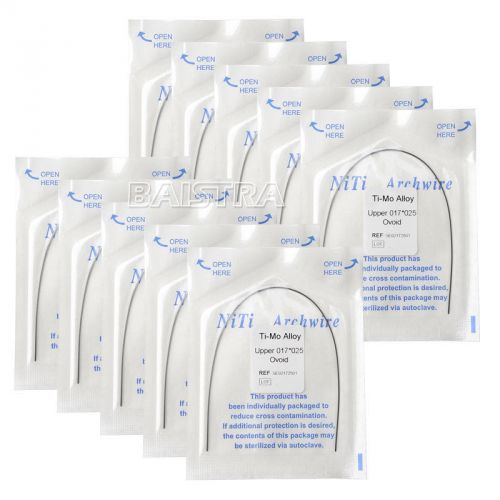 50bag dental orthodontic tma titanium molybdenum alloy arch wire 17*25 upper com for sale