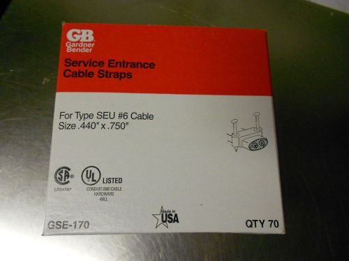 70 Gardner Bender GSE-170, #6 SEU Service Entrance Staples, Straps .440 x .750