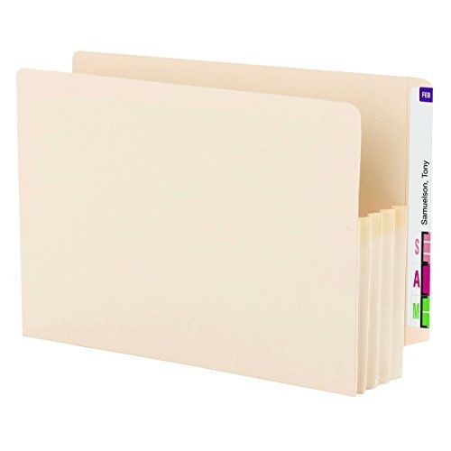 Smead end tab file pocket, reinforced straight-cut tab, 3-1/2&#034; expansion, manila for sale