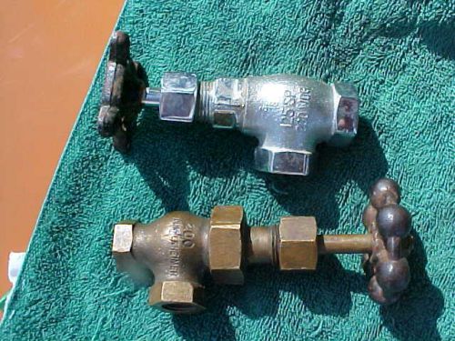 VINTAGE LUNKENHEIMER  BRASS VALVES RARE CHROME PLATED #200 STEAMPUNK HIT OR MISS